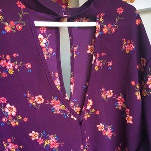 Purple floral top